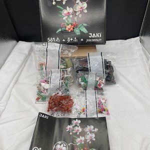 Jaki Orchid Building Kit Botanical Collection Locking Bricks Kit New Open Box